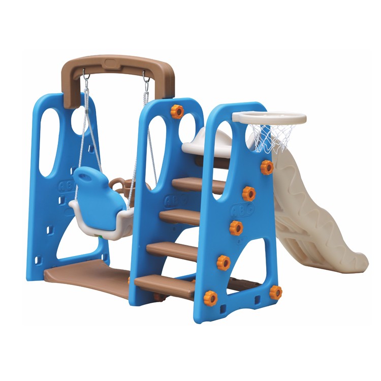 Customized plastic indoor children's slide swing
