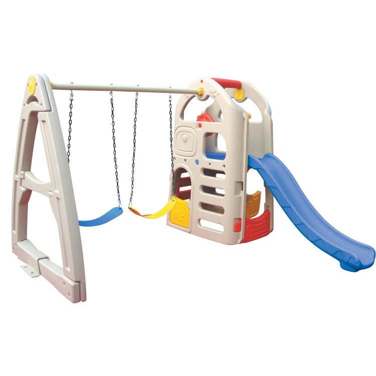 Customized plastic indoor children's slide swing