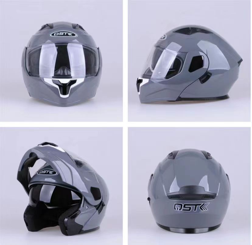 Double layer modular full face helmet with sun shading, made in China for motorcycle helmets