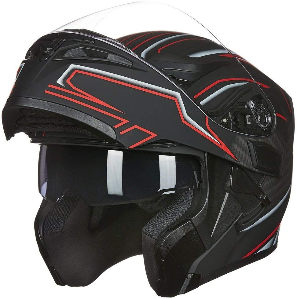 Double layer modular full face helmet with sun shading, made in China for motorcycle helmets
