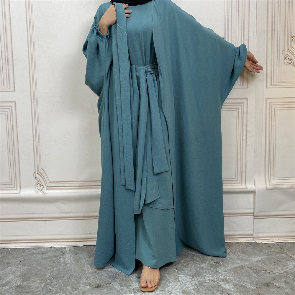 2023 Muslim Women's Long Skirt 3-piece Abaya Set Supplied in China