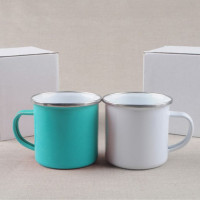 15 oz sublimation camping tea coffee enamel cup mug custom supply