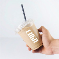 12 16 22 oz 350 500ml Coffee Juice Transparent Plastic Cup Customized in China