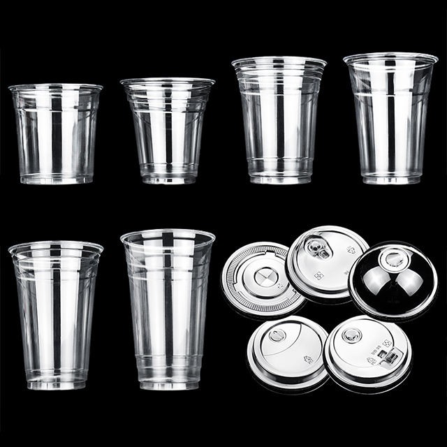 12 16 22 oz 350 500ml Coffee Juice Transparent Plastic Cup Customized in China