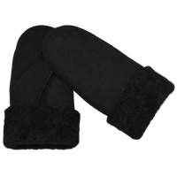 Fashionable winter warm sheepskin gloves