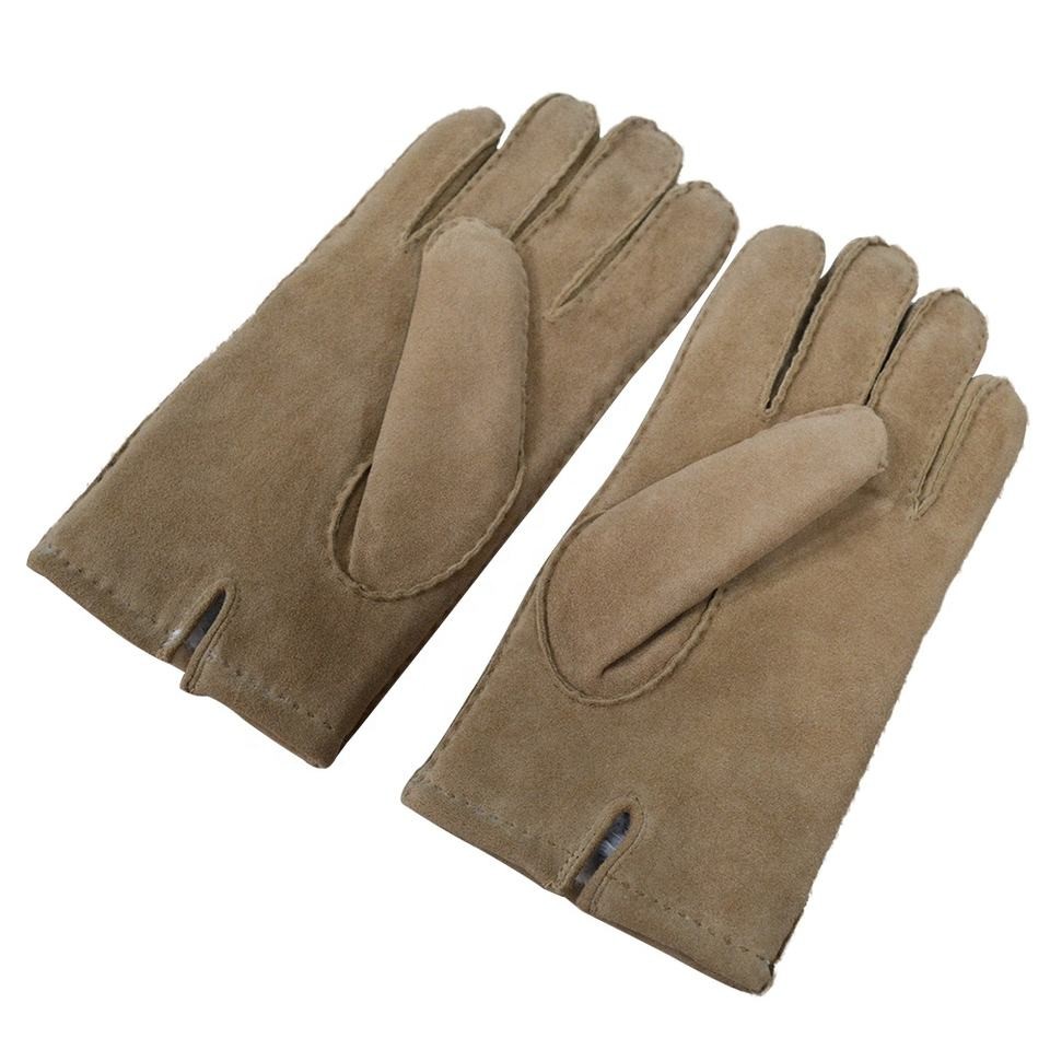 Men's 5-finger fur gloves supply