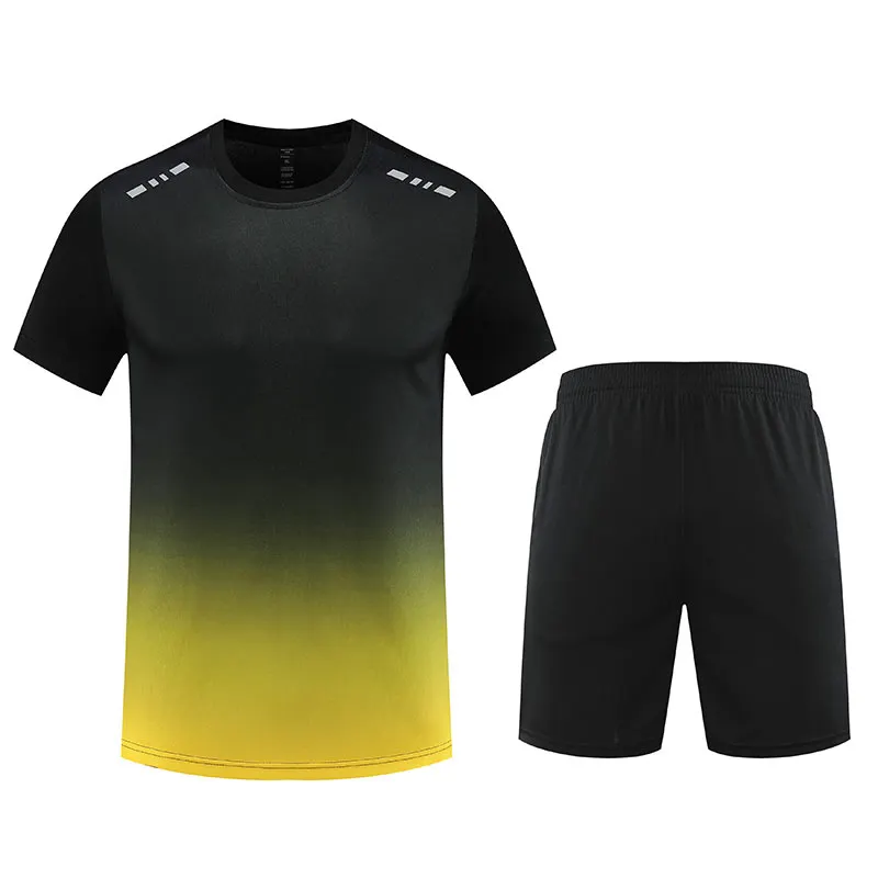 Printed T-shirt and shorts set men's jogging sportswear design and customization