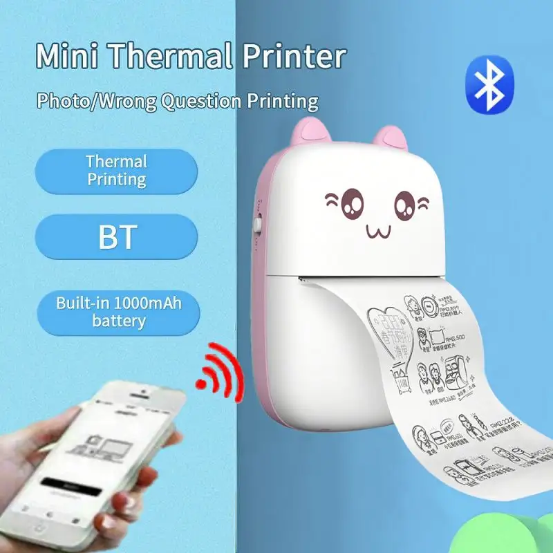 Portable Mini Pocket Sticker Label Thermal Phone Printer