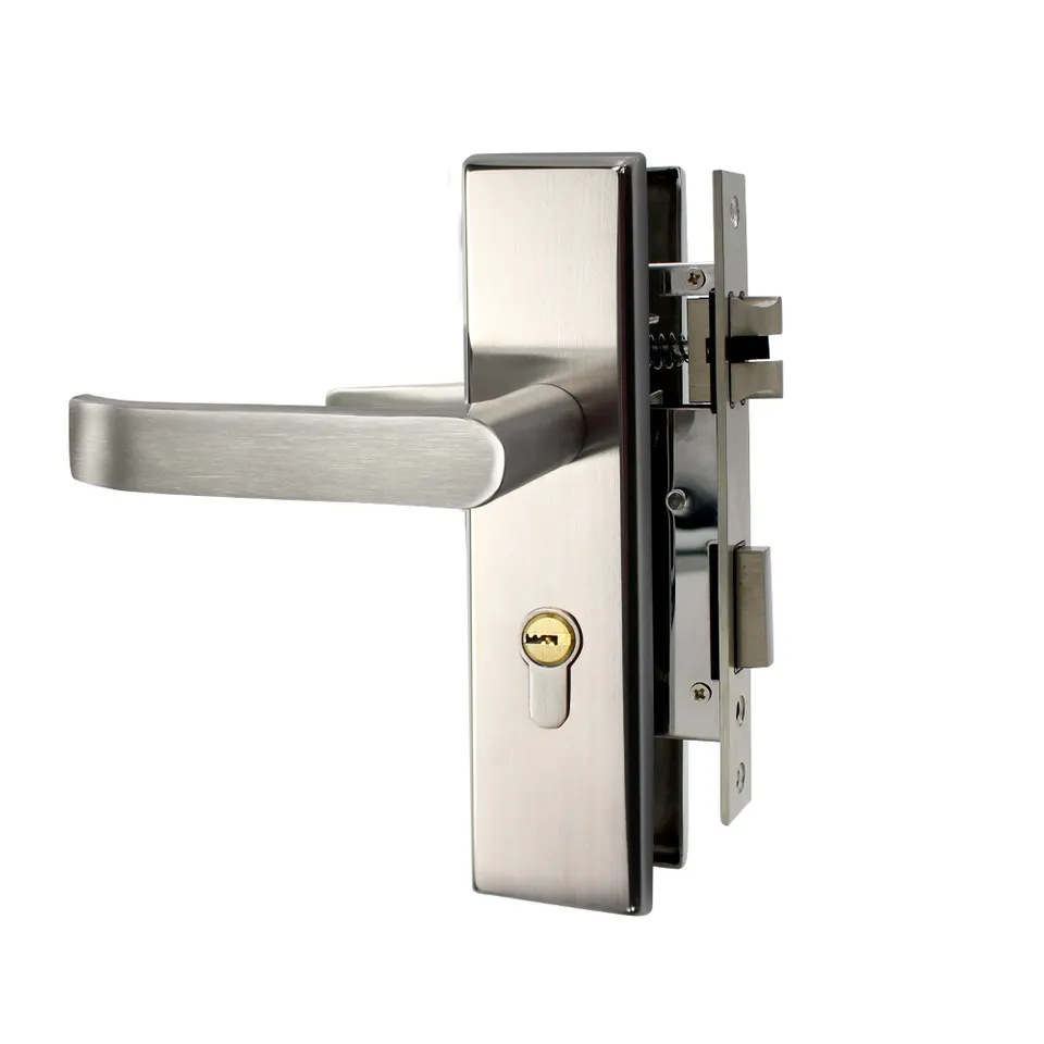 Whole set security Satin finish stainless steel apartment door lock