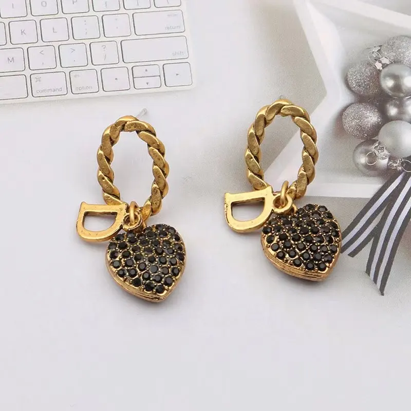 Ring Retro Classic Luxury D Earrings Gold Earrings Jewelry Customization