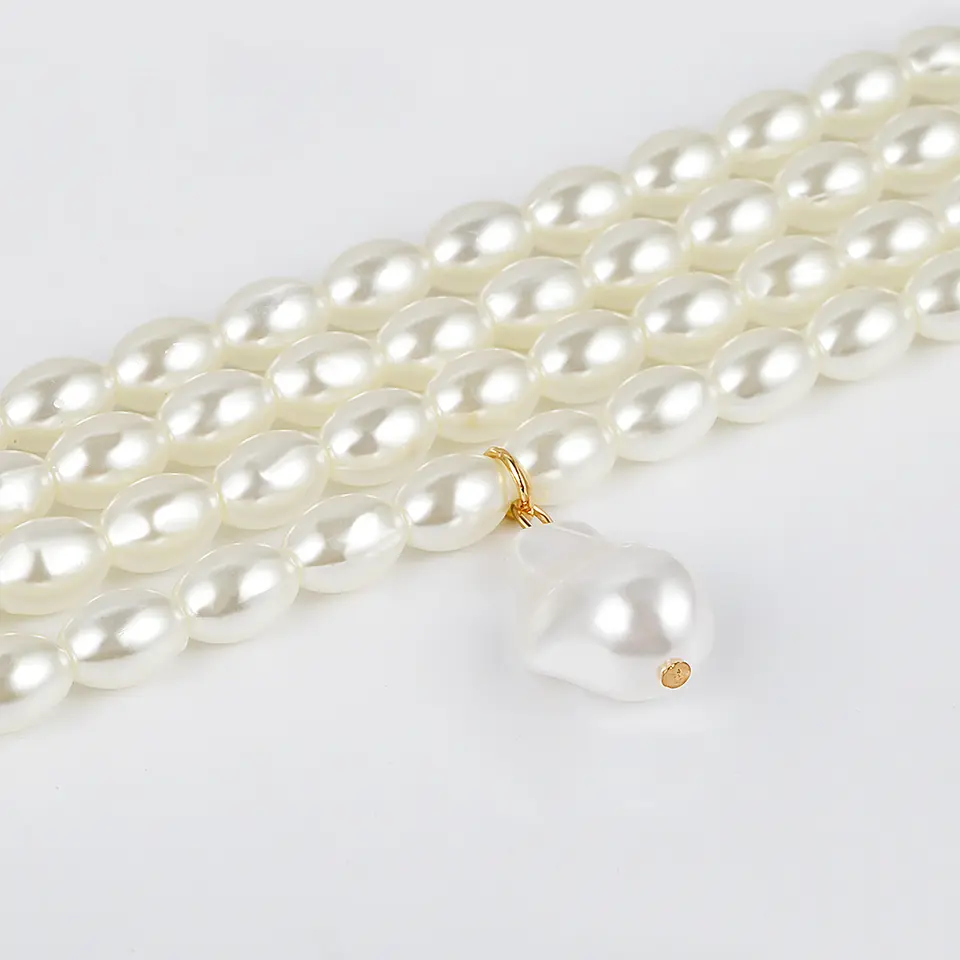 High quality multi-layered necklace simple pearl necklace