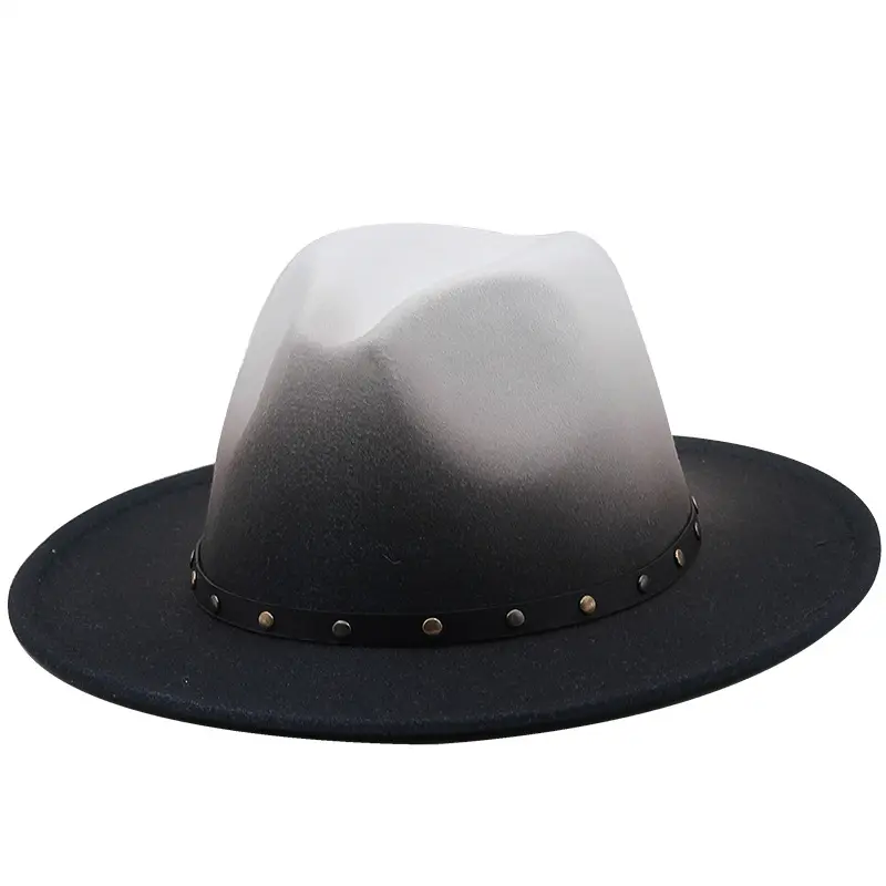 Customized wide brim felt women's summer beach jazz luxury hat processing